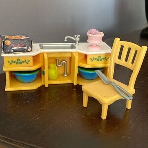 Calico Critters Kitchen Sink Cabinet Furniture Sylvanian Families Epoch